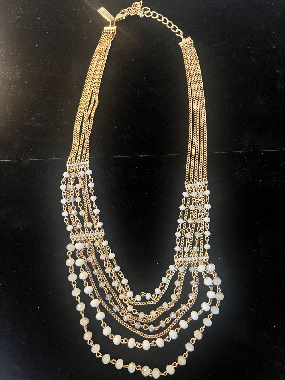 INC International Concepts Gold-Tone Multi-Strand Bib Necklace